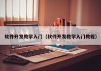 软件开发教学入门（软件开发教学入门教程）